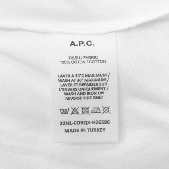 アーペーセー A.P.C. アパレル トップス 半袖 Tシャツ H26586 COBQX IAK メンズ ホワイト a.p.c ブランド おしゃれ 半そで tシャツ プレ_6