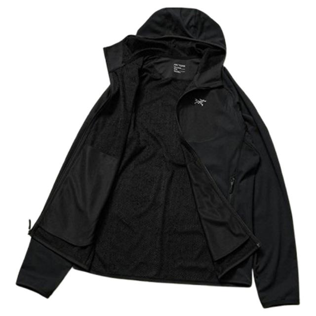 アークテリクス ARC'TERYX パーカー デルタ フーディ フリース トリムフィット アウター フード ロゴ X000007743 メンズ ブラック ブラン_2