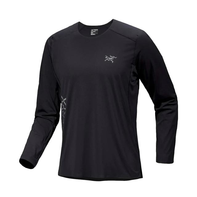 アークテリクス ARC'TERYX Tシャツ 長袖 ノーバン ダウンワード 反射ロゴ トリムフィット グラフィック ランニング X000009722 メンズ ブ
