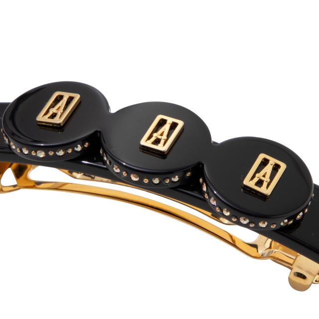 アレクサンドル ドゥ パリ ALEXANDRE DE PARIS ヘアアクセサリー バレッタ AA8-18509-04N 髪留め レディース NOIR(N) ブラック 髪どめ 大_3