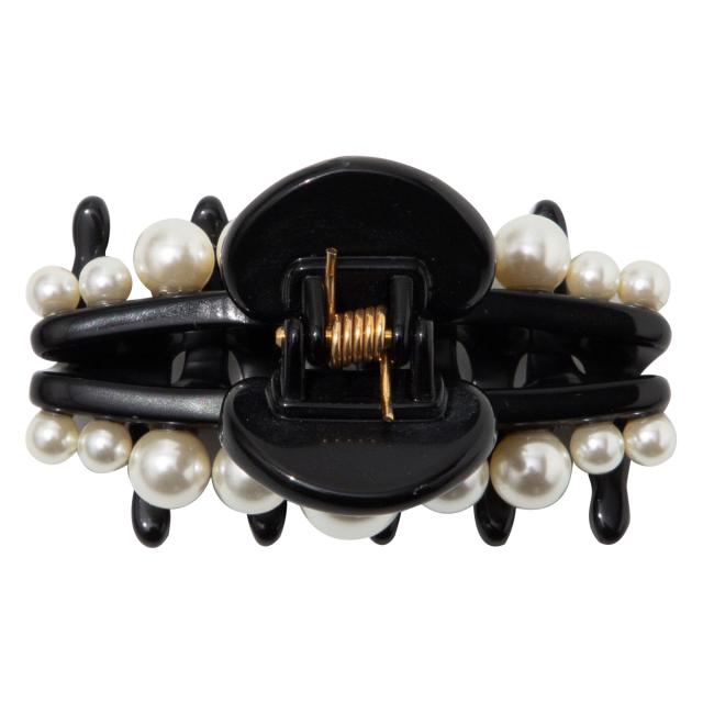 アレクサンドル ドゥ パリ ALEXANDRE DE PARIS ヘアアクセサリー クリップ ACCS-18010-03N リズレ S クリップ NOIR(N) ブラック 髪どめ_4