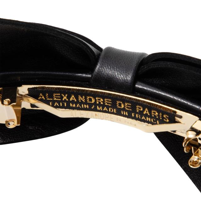 アレクサンドル ドゥ パリ ALEXANDRE DE PARIS ヘアアクセサリー バレッタ リボン TA8-4C-P25N 髪留め レディース NOIR(N) ブラック 髪ど_6