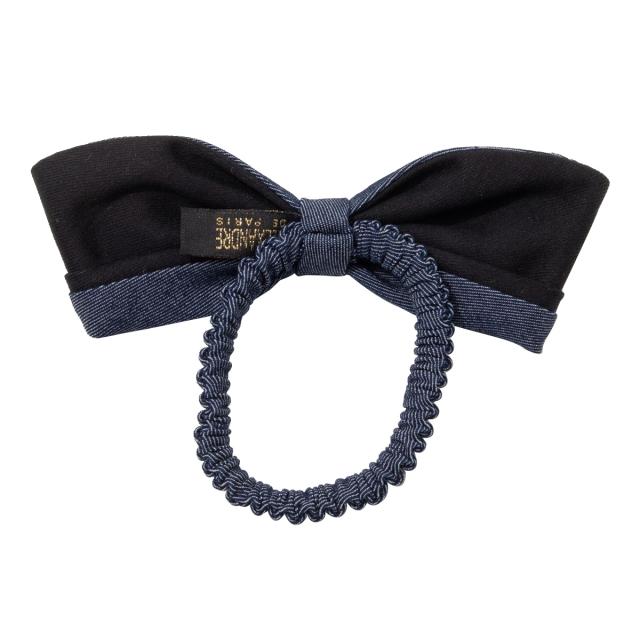 アレクサンドル ドゥ パリ ALEXANDRE DE PARIS ヘアアクセサリー ヘアゴム リボン TPY-13T-P25N 髪留め レディース NOIR(N) ブラック 髪_1