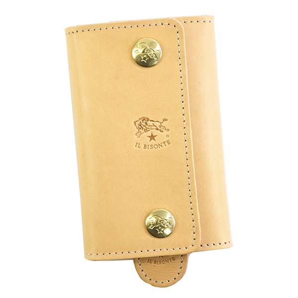 イルビゾンテ IL BISONTE キーケース C0966 120 COWHIDE KEYRING NATURAL キーリング 本革 ベージュ