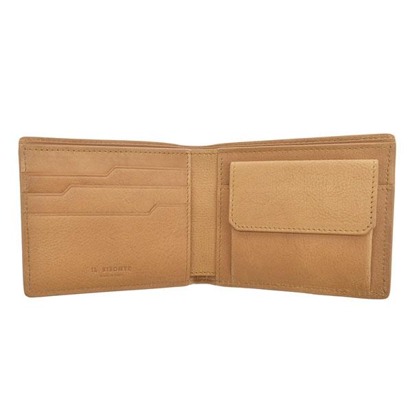 イルビゾンテ 二つ折り財布 SBW060 P NA252C 小銭入れ付 二つ折り 財布 NATURALE ベージュ系ilbisonte 財布 小銭入れ有り ブランド プレ_3