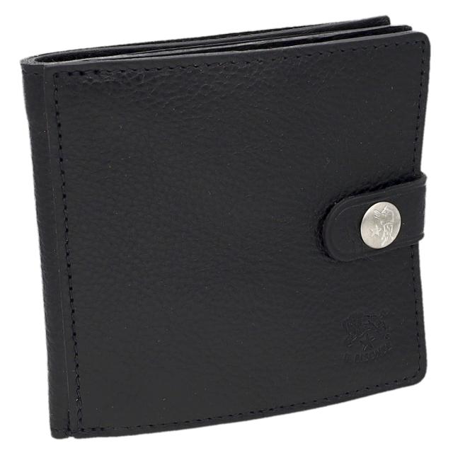 イルビゾンテ ilbisonte 財布 二つ折り財布 折りたたみ財布 SBW015 PV0005 BK110 N 本革 ブラック 財布 使いやすい ブランド 本革 小さめの通販は