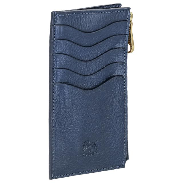 イルビゾンテ IL BISONTE カードケース 名刺入れ SCC105 PV0005 BL137B レディース メンズ ユニセックス ブルー 本革 レザー カードケー