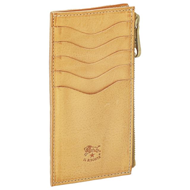 イルビゾンテ IL BISONTE カードケース 名刺入れ SCC105 PV0005 NA106B レディース メンズ ユニセックス ベージュ 本革 レザー カードケ