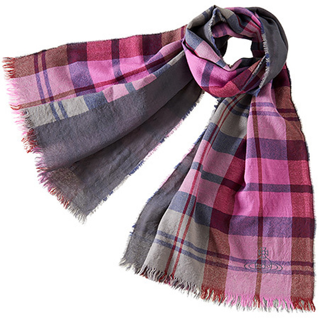 ヴィヴィアンウエストウッド Vivienne Westwood チェック リバーシブル ウール ストール ピンク系チェック柄 グレー系の通販はau Pay マーケット ホワイト リリス