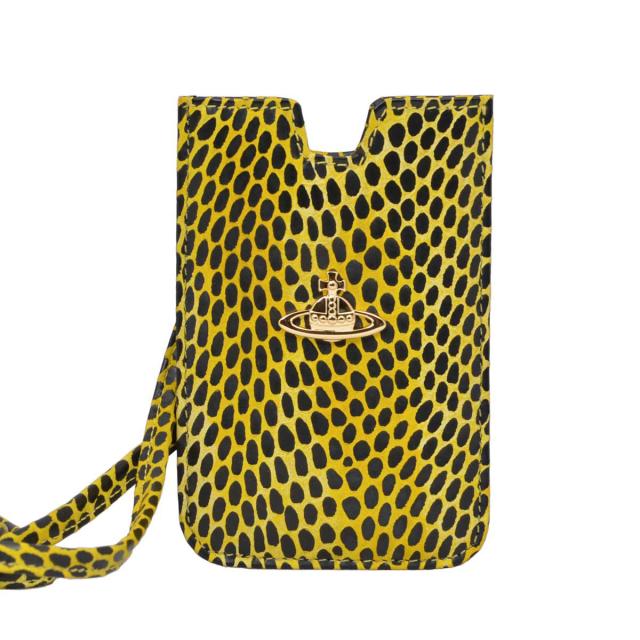 ヴィヴィアンウエストウッド モバイルケース 5724VV147 PICCOLA PELLETTERIA SNAKE モバイルポーチ ポシェット GIALLO イエロー系スネーク_1