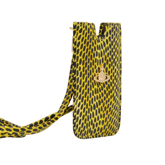 ヴィヴィアンウエストウッド モバイルケース 5724VV147 PICCOLA PELLETTERIA SNAKE モバイルポーチ ポシェット GIALLO イエロー系スネーク_2