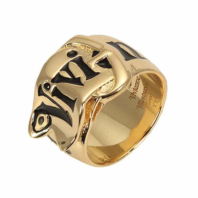 ヴィヴィアンウエストウッド Vivienne Westwood 指輪 SR001/G BELT RING ベルトリング レディース メンズ GD＋BK  XXS XS S M L XL