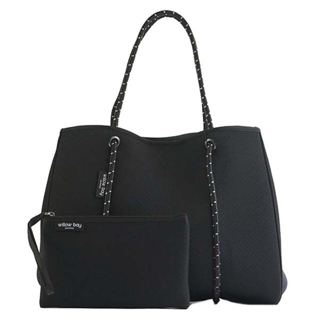 ウィローベイ Willow Bay ネオプレン トートバッグ 1001 MAGNETIC CLOSURE DAYDREAMER ショルダー マザーズバッグ BLACK