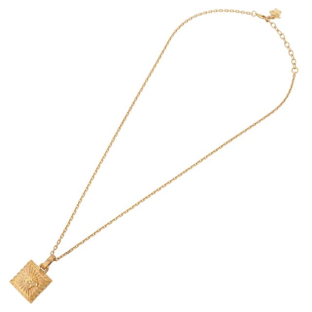 ヴェルサーチェ Versace メドゥーサ スクエア ペンダント ネックレス 
