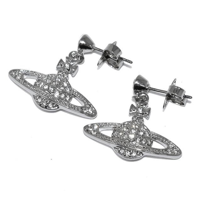 ヴィヴィアンウエストウッド ピアス 62020025-02P116 MINI BAS RELIEF DROP EARRINGS ミニ バス レリーフ ドロップ イヤリング プラチナ