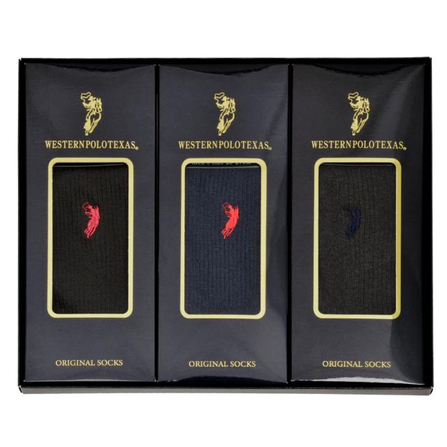 【5ケース】ウエスタン ポロ テキサス メンズ カラーアソート メンズソックス3足セット プレゼント 紳士靴下 pgc530 5928gメンズソックス