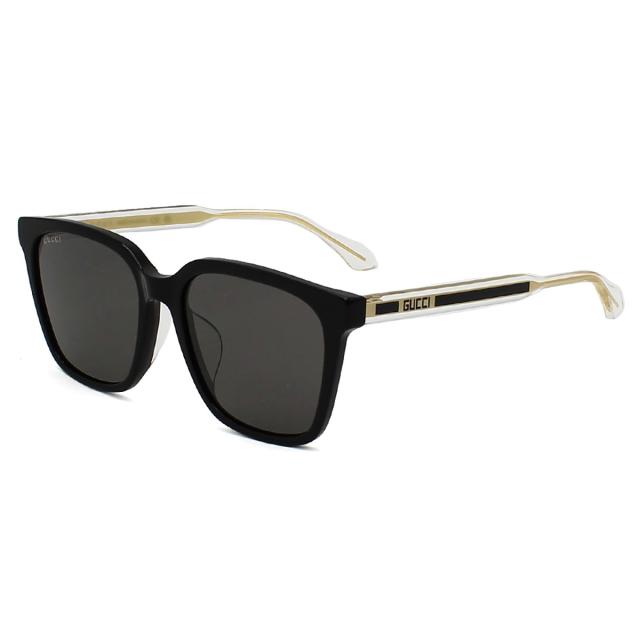 グッチ GUCCI サングラス アジアンフィット アイウェア UVカット ウェリントン GG1121SA-001 ユニセックス ブラック+グレー 海外正規品