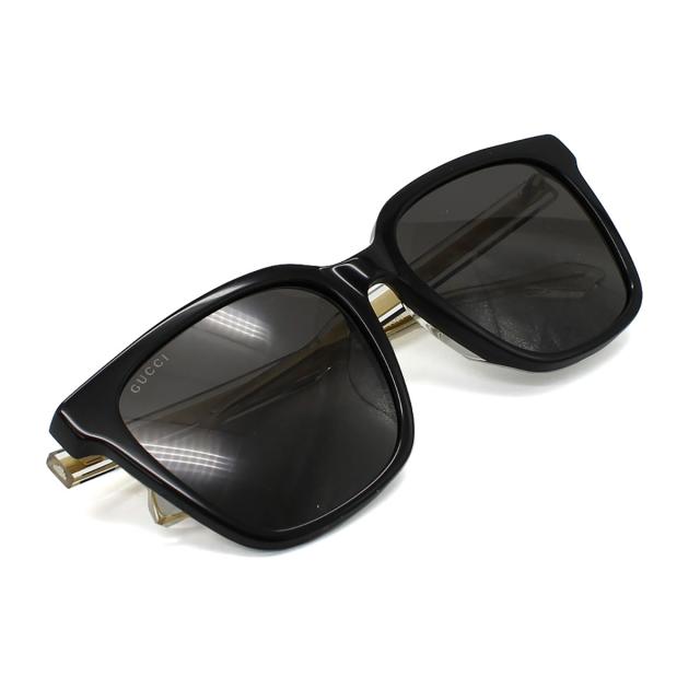 グッチ GUCCI サングラス アジアンフィット アイウェア UVカット ウェリントン GG1121SA-001 ユニセックス ブラック+グレー 海外正規品_6