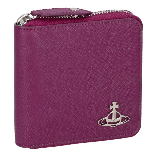 ヴィヴィアンウエストウッド Vivienne Westwood 財布 二つ折り財布 折りたたみ財布 小銭入れ付き 51010043 J401 ラウンドファスナー 財布
