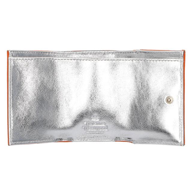 ヴィヴィアンウエストウッド Vivienne Westwood 財布 三つ折り財布 折りたたみ財布 小銭入れ付き 51150009 F401 SAFFIANO オレンジ系 ミ_3