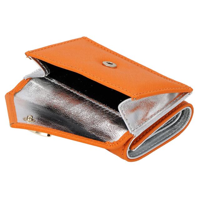 ヴィヴィアンウエストウッド Vivienne Westwood 財布 三つ折り財布 折りたたみ財布 小銭入れ付き 51150009 F401 SAFFIANO オレンジ系 ミ ヴィヴィアンウエストウッド Vivienne Westwood 財布 三つ折り財布