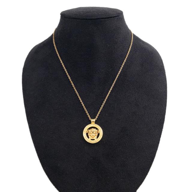 ヴェルサーチェ Versace アクセサリー ネックレス 1015201 1A00620 3J000 arve00075l メドゥーサ '95 グレカモチーフ サークル ネックレ_4