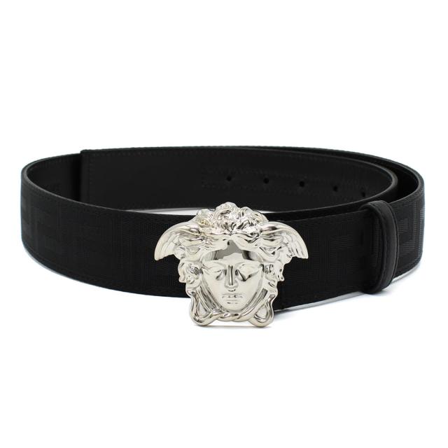 ヴェルサーチェ Versace ベルト レザー 本革 1020000-DNAS62-1B00P メンズ レディース ユニセックス ブラック ベルト ブランド 人気 プレ