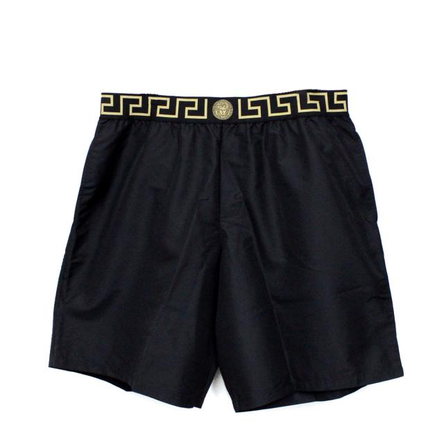 ヴェルサーチェ Versace 海パン 水着 スイム グレカ ボードショーツ ABU01023-1A11120-A80G メンズ ブラック ブランド 海パン 水着 高級