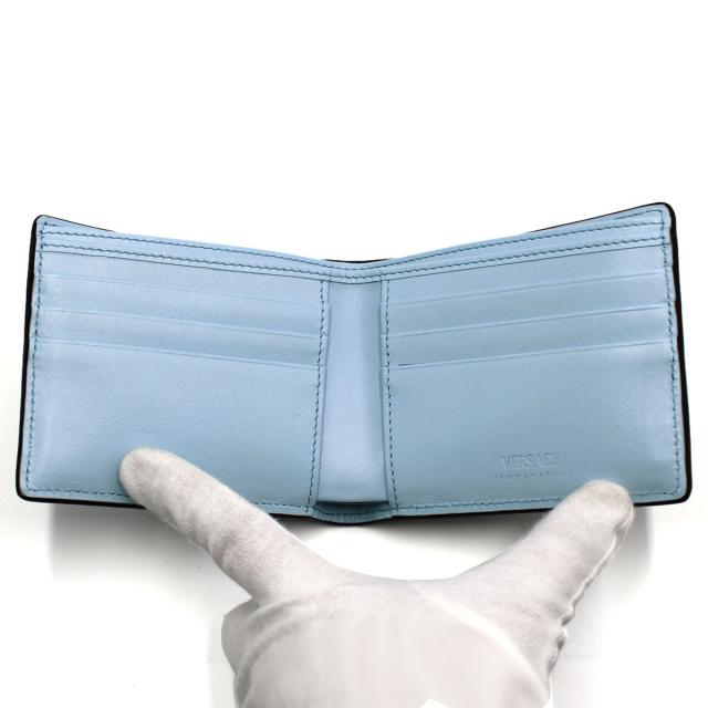 ヴェルサーチェ Versace 財布 二つ折り財布 折りたたみ財布 小銭入れなし DPU2463-1A13018-1B00V メンズ レディース ブラック 財布 使い_3
