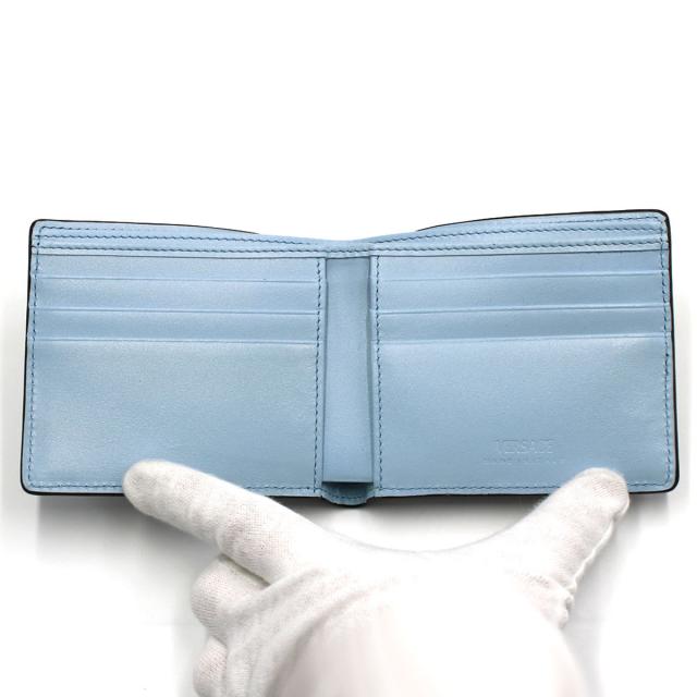 ヴェルサーチェ Versace 財布 二つ折り財布 折りたたみ財布 小銭入れなし DPU2463-1A13695-1B00V メンズ レディース ブラック 財布 使い_3