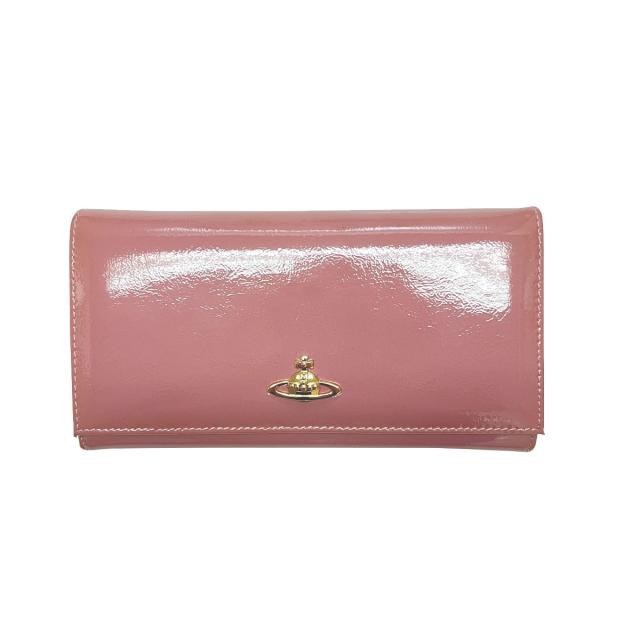 【※アウトレット※】ヴィヴィアンウエストウッド Vivienne Westwood 財布 長財布 フラップ式長財布 かぶせ 1032VV30 211 ピンク系 二つ