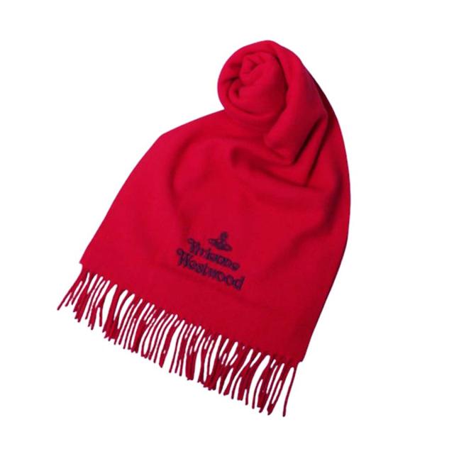 ヴィヴィアンウエストウッド Vivienne Westwood マフラー ストール ウール 25-W00Q7-H401 レディース メンズ ユニセックス レッド マフラ