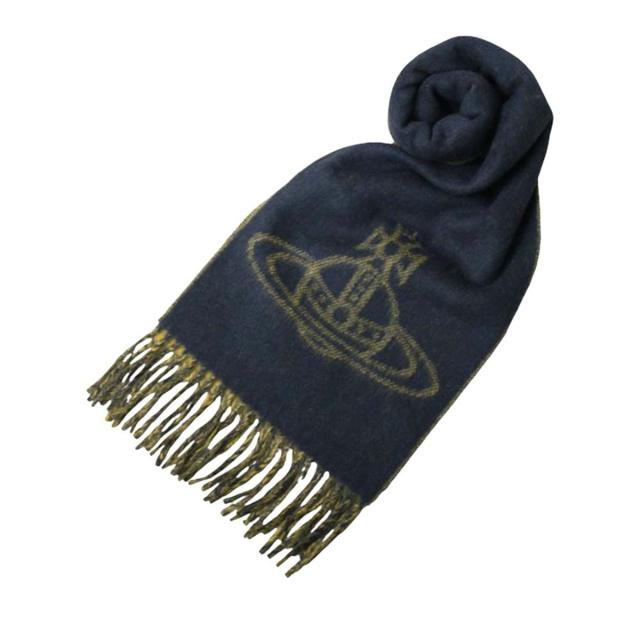 ヴィヴィアンウエストウッド Vivienne Westwood マフラー ビッグオーブ ロゴ ストール ウール 25-W00ZH-K409 レディース メンズ マフラー
