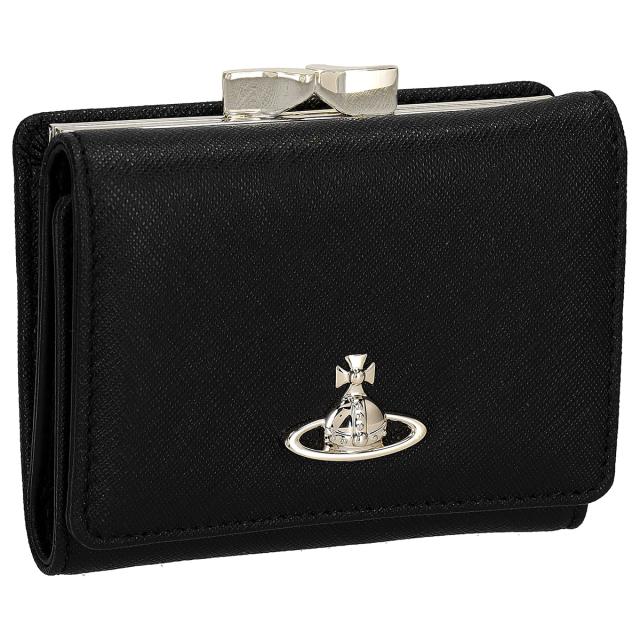 ヴィヴィアンウエストウッド Vivienne Westwood 財布 三つ折り財布 折りたたみ財布 小銭入れ付き 5115002MW-SAFFIANO/BLACK/N402 ミニ財の通販は