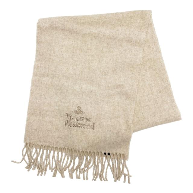 【※アウトレット※】【難あり】ヴィヴィアンウエストウッド Vivienne Westwood マフラー ストール ウール S15 FM17 0002 ベージュ マフ