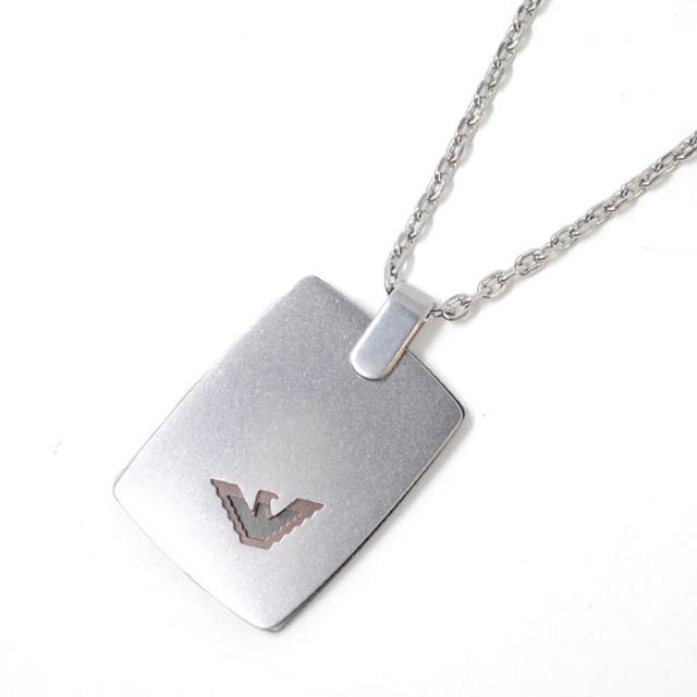 エンポリオ アルマーニ EMPORIO ARMANI メンズ ネックレス ペンダント アクセサリー EGS2471040 イーグルロゴ ドッグタグ シルバー系 マキシロゴ イーグルモチーフ ブランド クリスマス 男性 ギフト 誕生日プレゼント おしゃれ 人気 贈り物 シンプル 40代 50代 新品 18,600円