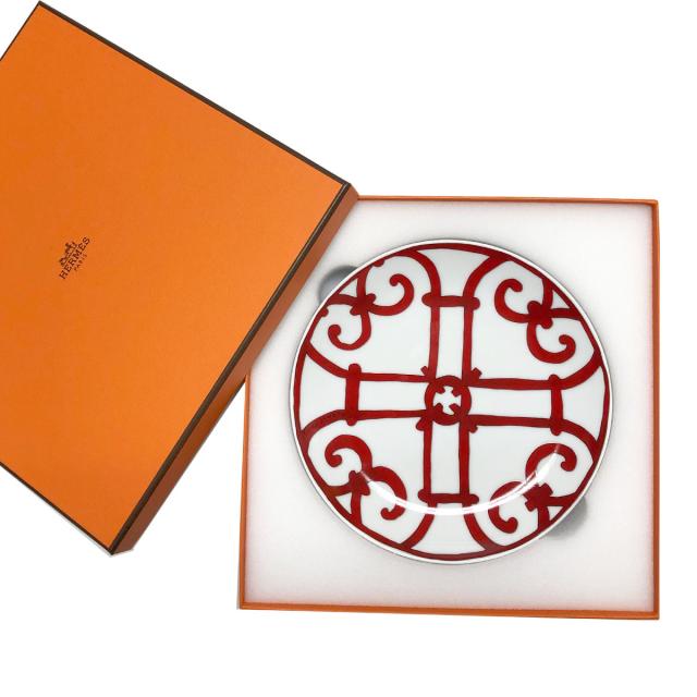 エルメス 食器 皿 HERMES BBプレート ペア No.5 17cm 11412 GUADALQUIVIR ガダルキヴィール ブレッドプレート 中皿 2枚セット ROUGE ブランド食器 ギフト ハイセンス プレゼント インスタ映え ブランド食器 ギフト ギフト ハイセンス インスタ映え 食器