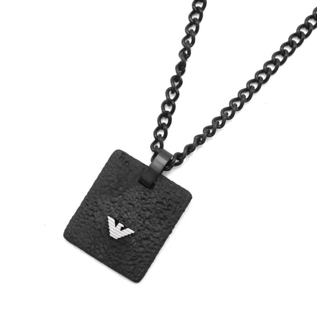 エンポリオアルマーニ EMPORIO ARMANI ネックレス ペンダント アクセサリー EGS2941001 メンズ イーグルロゴ ブラック ネックレス アクセ