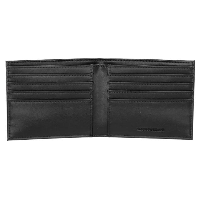 エンポリオアルマーニ EMPORIO ARMANI 財布 二つ折り財布 折りたたみ財布 小銭入れなし Y4R168 YQ12V 80681 メンズ ブラック 財布 使いや_3