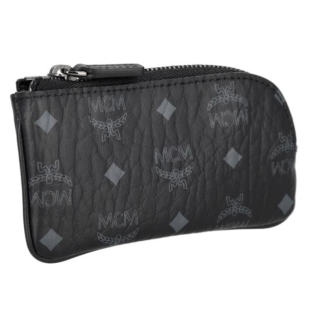 エムシーエム Mode Creation Munich(MCM) ケース 小銭入れ キーリング付き MXKDSTA01 BK001 L字ファスナー BLACK キーケース ブラ