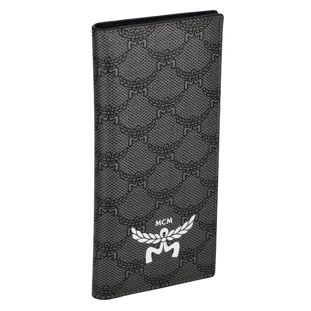 エムシーエム Mode Creation Munich(MCM) 財布 長財布 小銭入れなし MXLESAC01 ED001 メンズ DARK GREY グレー+ブラック 二つ折り長財布