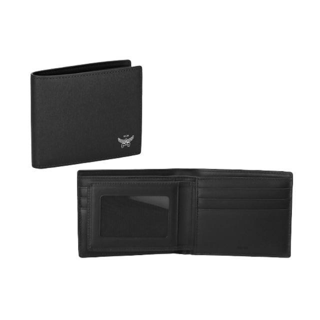 エムシーエム Mode Creation Munich(MCM) 財布 二つ折り財布 折りたたみ財布 小銭入れなし MXSEAAC02 BK001 メンズ ブラック 本革 レザー_1