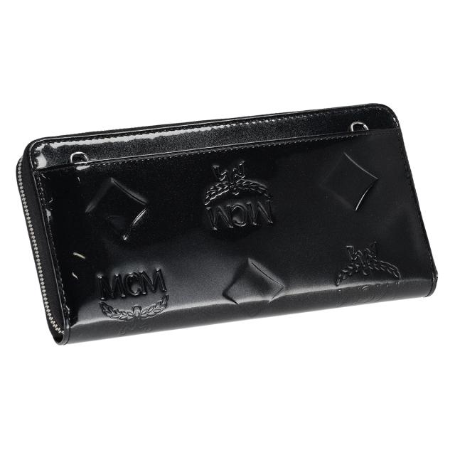 エムシーエム Mode Creation Munich(MCM) 財布 長財布 ラウンドファスナー長財布 小銭入れ付き チェーンウォレット MYLDATA05 BK001 AREN_2