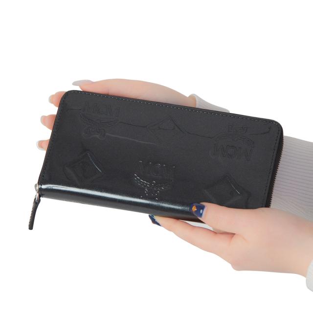 エムシーエム Mode Creation Munich(MCM) 財布 長財布 ラウンドファスナー長財布 小銭入れ付き チェーンウォレット MYLDATA05 BK001 AREN_5