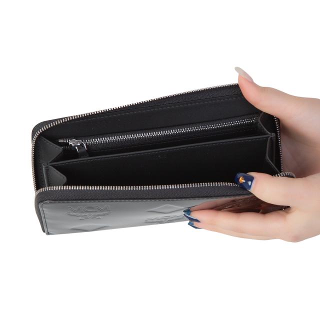 エムシーエム Mode Creation Munich(MCM) 財布 長財布 ラウンドファスナー長財布 小銭入れ付き チェーンウォレット MYLDATA05 BK001 AREN_6