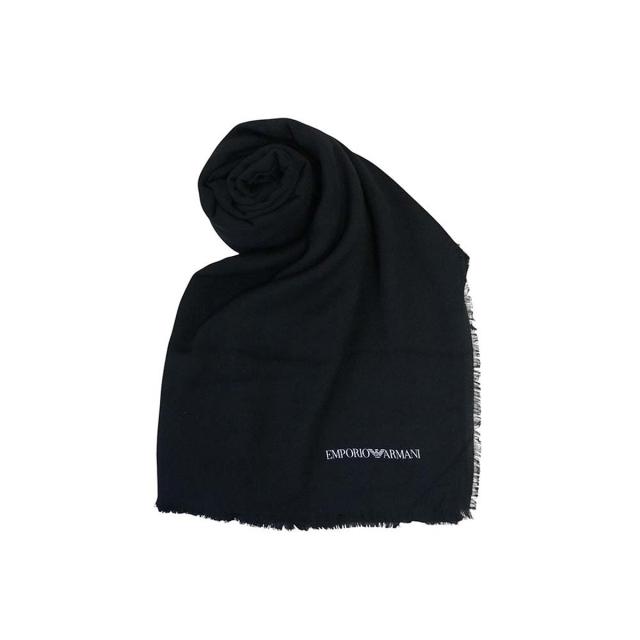 エンポリオアルマーニ EMPORIO ARMANI マフラー ストール 625298-2R351-00020 メンズ ブラック マフラー ブランド 防寒 人気 贈り物 おし