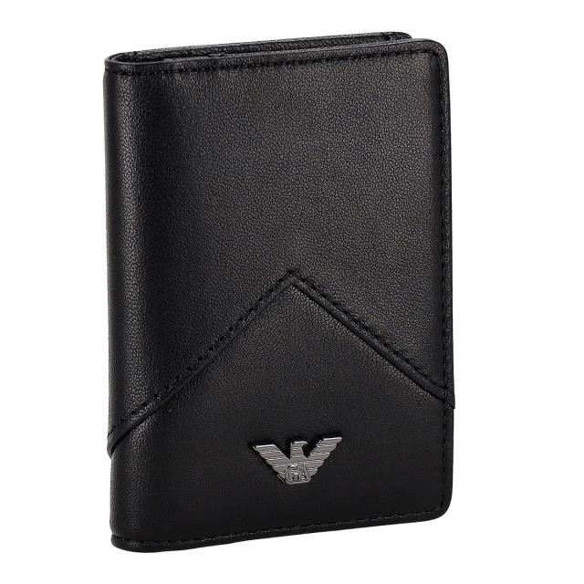 エンポリオアルマーニ EMPORIO ARMANI カードケース 名刺入れ EM003603 AF19365 UC001 メンズ ブラック 本革 レザー カードケース ブラン