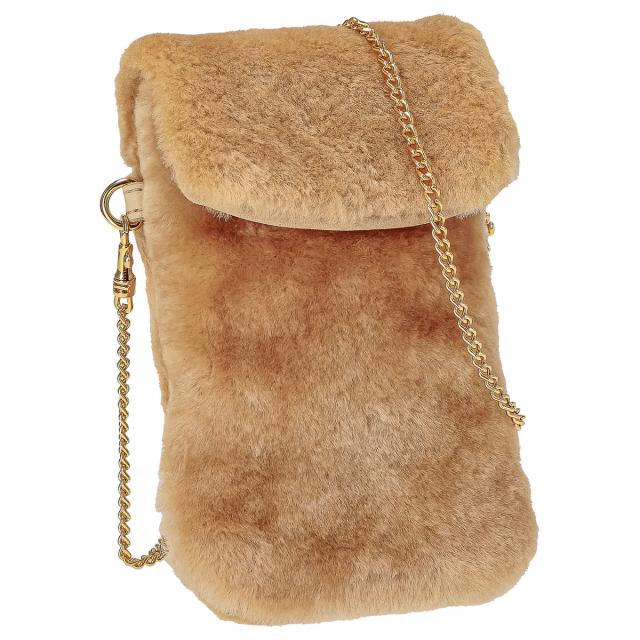 オウレンティ AULENTTI バッグ ショルダーバッグ 斜めがけバッグ ミニショルダー ミニバッグ BO-515502-SH MIELE ブラウン系 毛皮 シープ