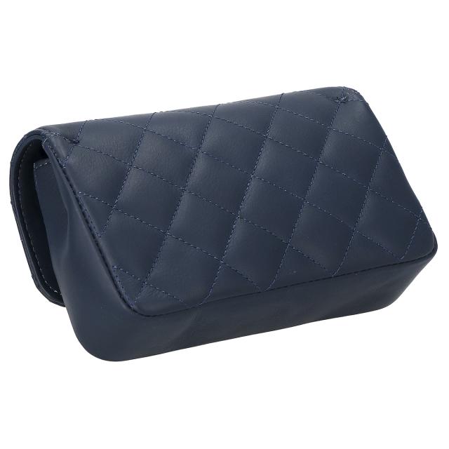 オウレンティ AULENTTI ショルダーバッグ 肩掛けバッグ チェーンバッグ DI-2952-3-SA/S24 レディース ネイビー 本革 レザー 斜め掛けショ