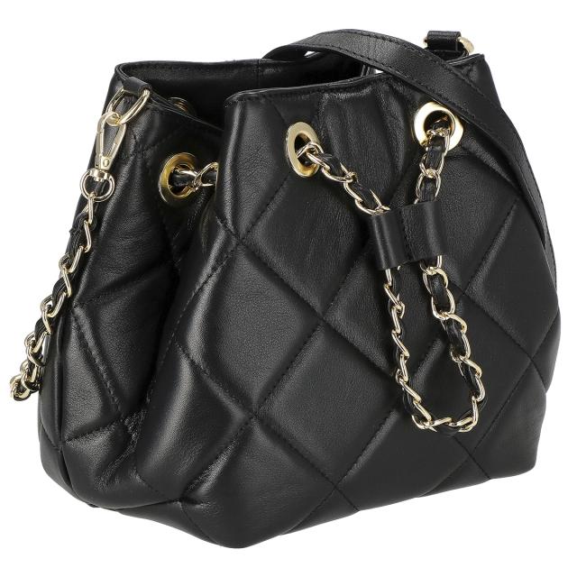 オウレンティ AULENTTI バッグ ショルダーバッグ 肩掛けバッグ STAW24 302 SA/S28 レディース ブラック 本革 レザー ショルダーバッグ 肩